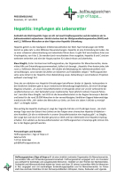 "Hepatitis: Impfungen als Lebensretter" (Pressemeldung vom 27.07.23)