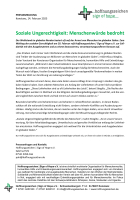 Pressemeldung zum Welttag der sozialen Gerechtigkeit